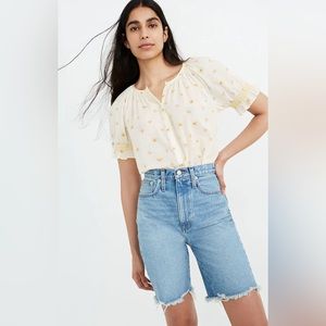Madewell High-Rise Denim Shorts Long size 26 NWT